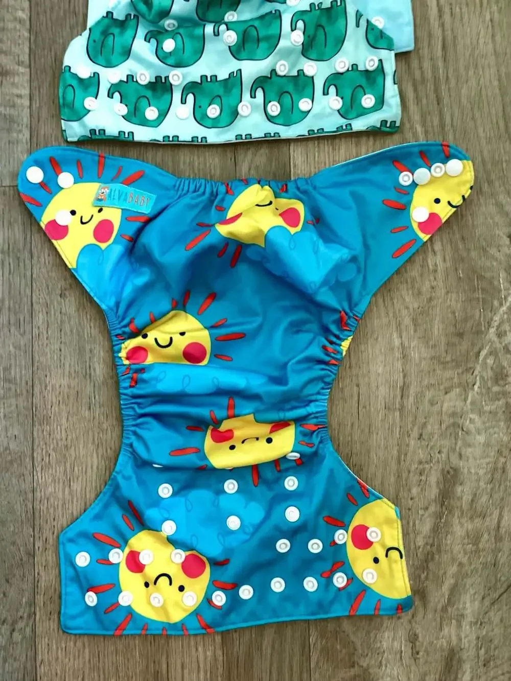 AlvaBaby One Size Adjustable Reusable Pocket Cloth Diapers, Set of 7
